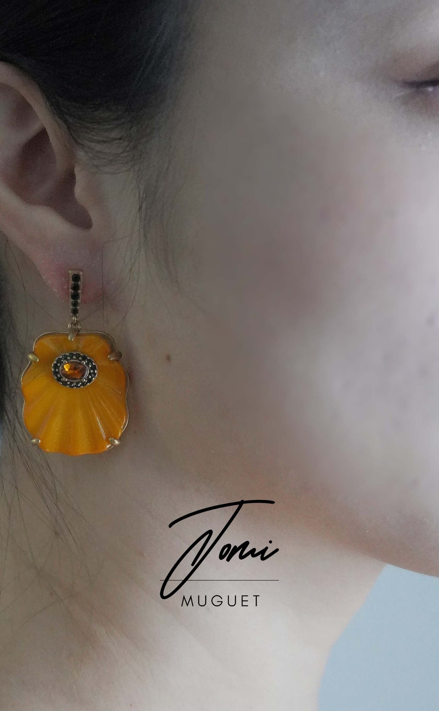 Sunshine for you - Natural Shell Yellow Color Earrings