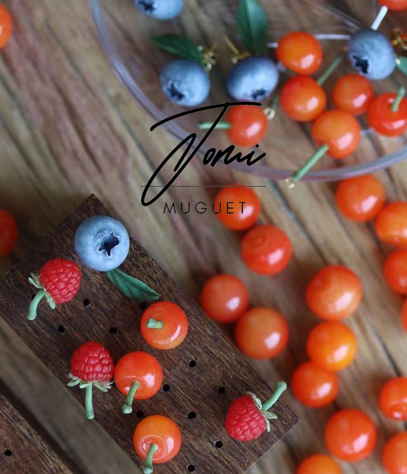 Jomi design, Handmade!!! Cherry earrings