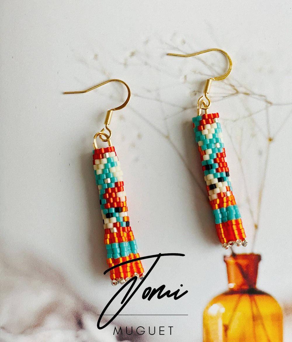 Color play S1 - handmade beaded earrings